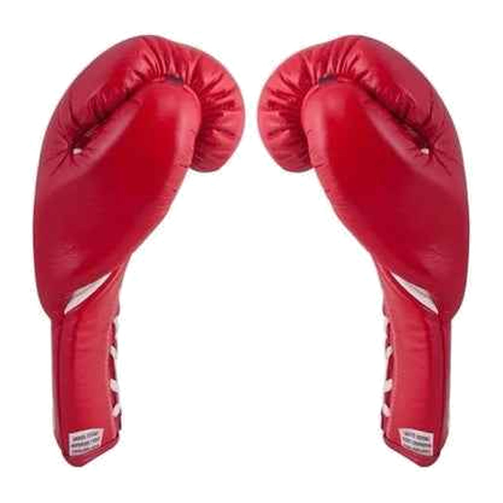 Cleto Reyes red gloves knuckle view with contoured striking surface