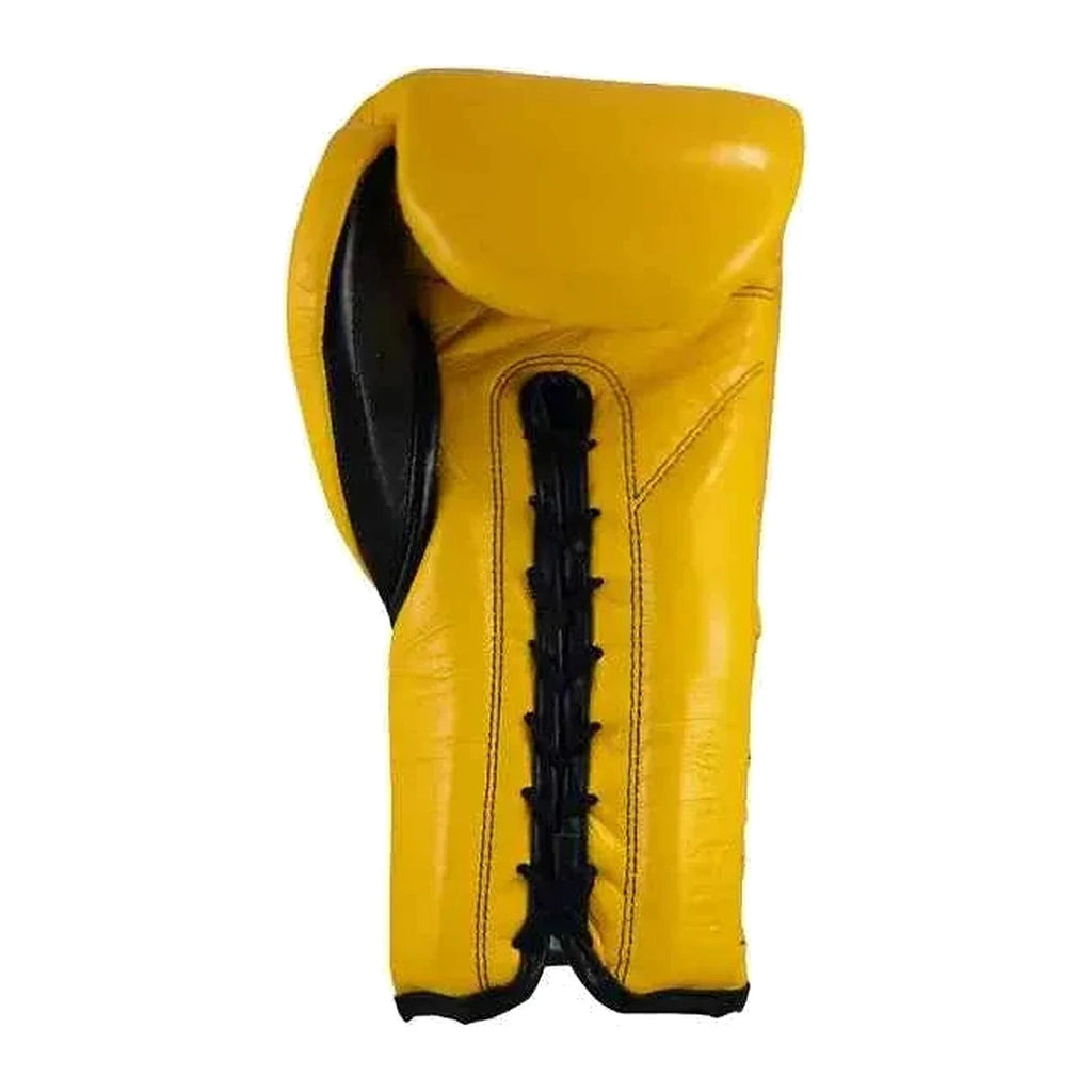Cleto Reyes yellow gloves palm view showing grip bar