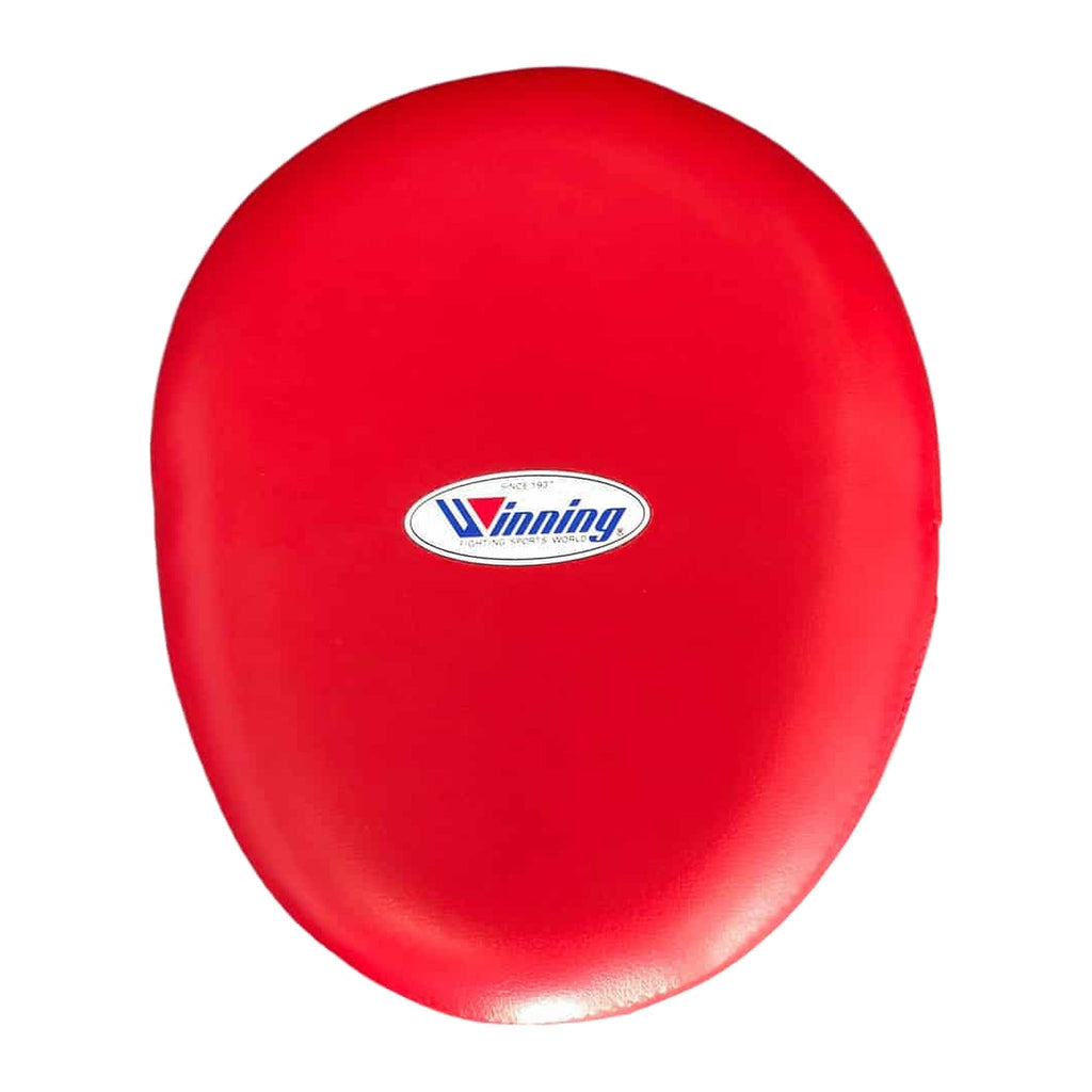 CM-20 red punch mitts side profile showing curved padding