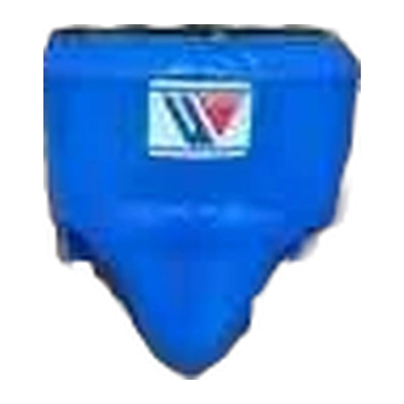 CPS-500 boxing groin guard in royal blue, front view