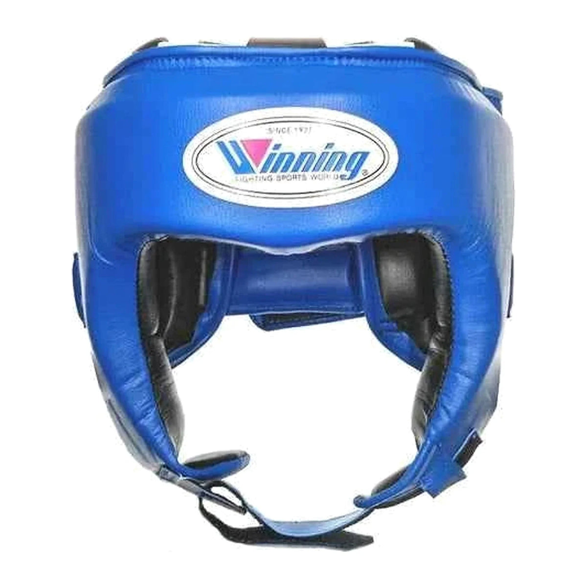 FG-2900 open-face boxing headgear in blue, front view
