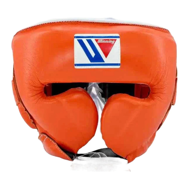 FG-2900 open-face boxing headgear in classic orange, front view