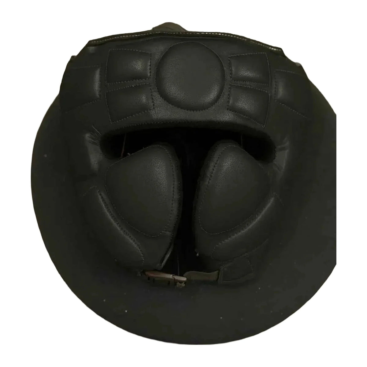 FG-5000 face-bar boxing headgear in stealth black, front view