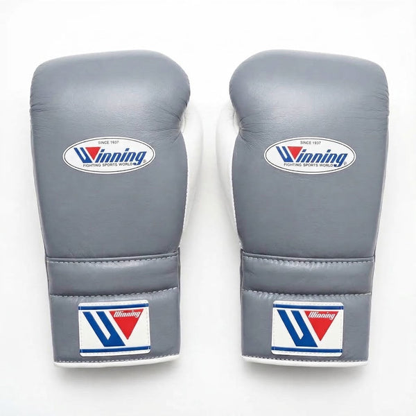 Winning Boxing Gloves – Black, Grey & White (8oz–16oz)