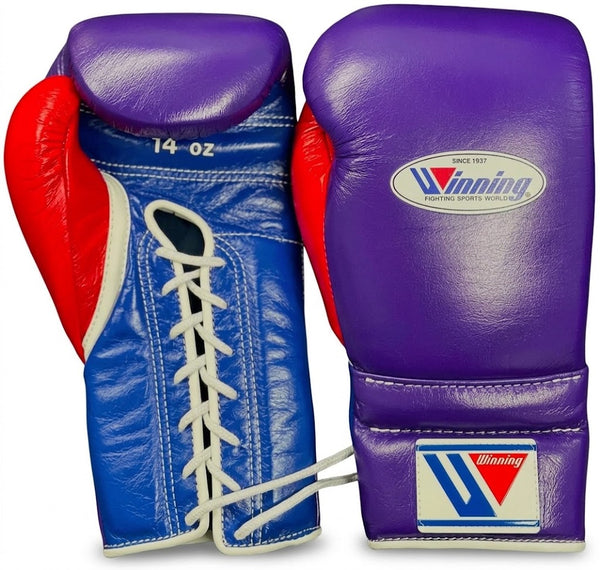 Winning Boxing Gloves – Purple, Blue & Red (8oz–16oz)