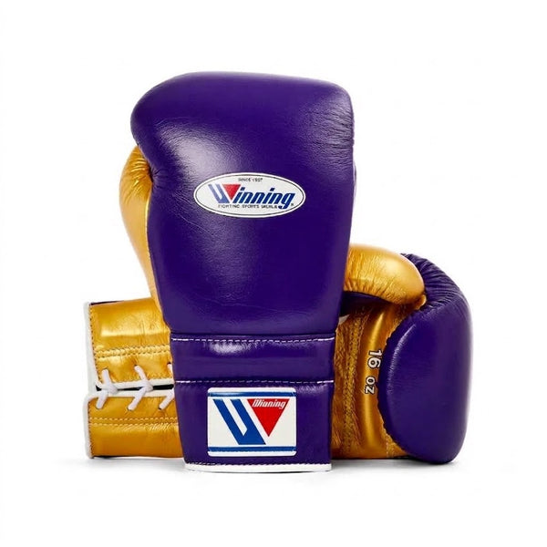 Winning Boxing Gloves – Purple & Gold (8oz–16oz)