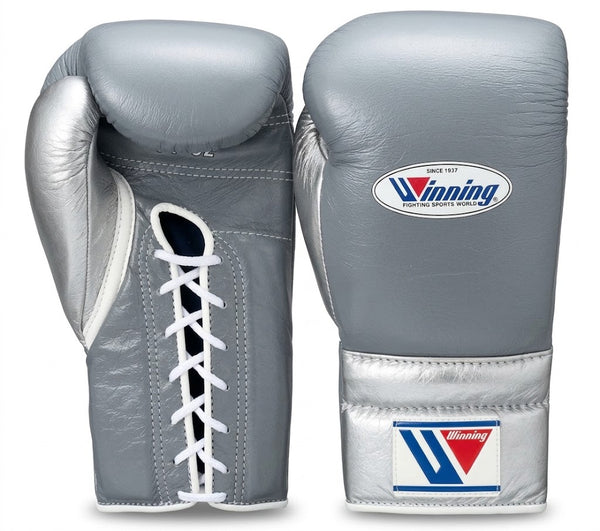 Winning Boxing Gloves – Metallic Silver (8oz–16oz)