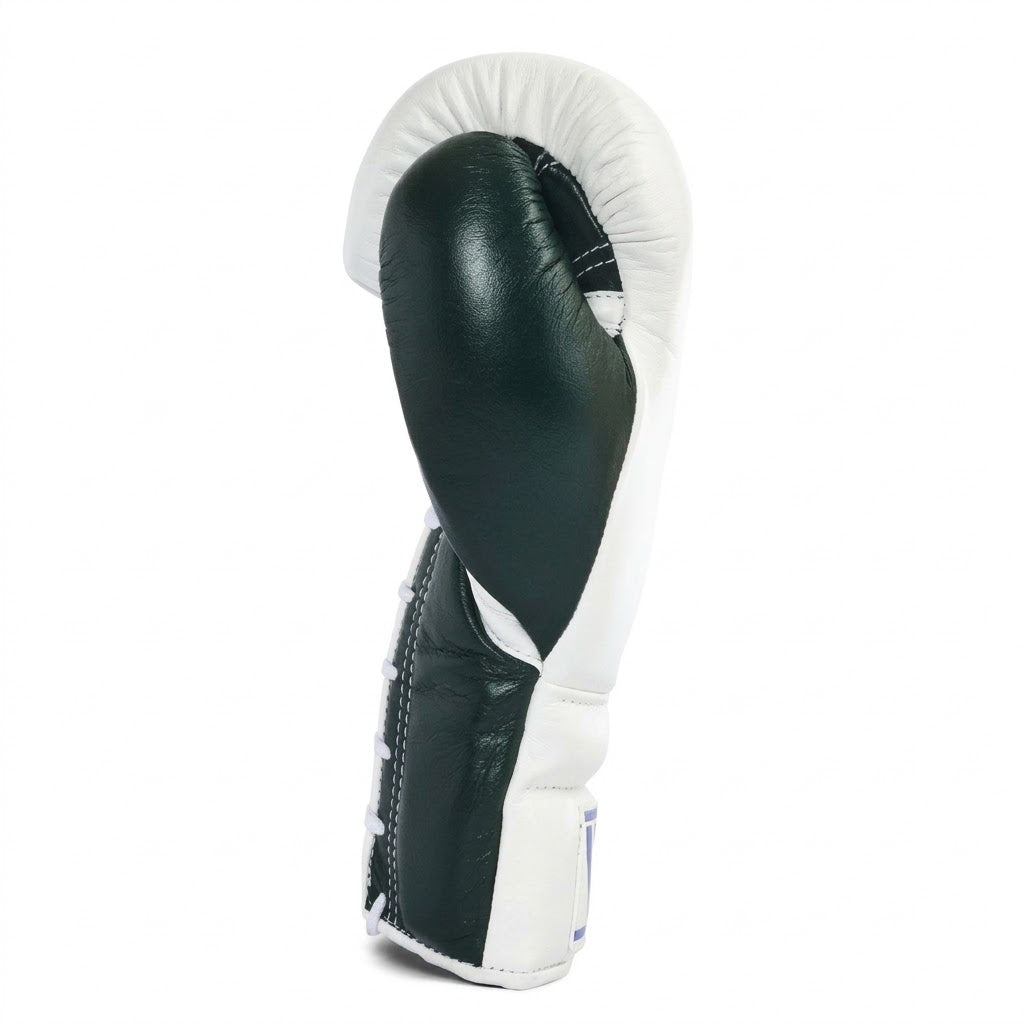 Winning Boxing Gloves White & Green, side view