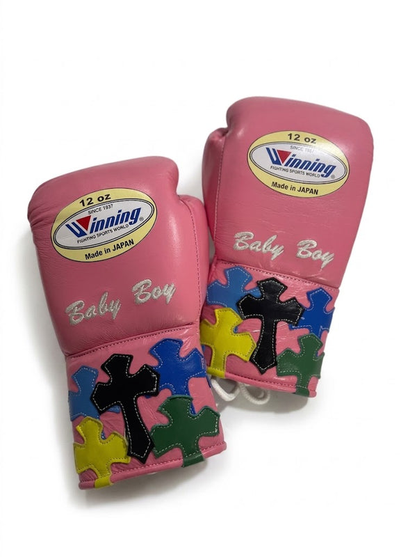 Winning Boxing Gloves – Pink Multi-Colour (8oz–16oz)