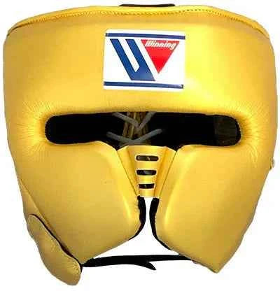Winning FG-2900 Boxing Headgear - Lightweight Open-Face Training Headgear in Gold