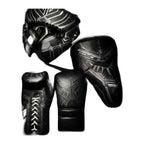 Midnight stealth all-black sparring set - gloves, headgear and groinguard