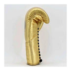 NBNL metallic gold 10oz lace-up gloves pair displayed together