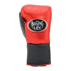 NBNL metallic red black gloves side profile compact Mexican glove shape