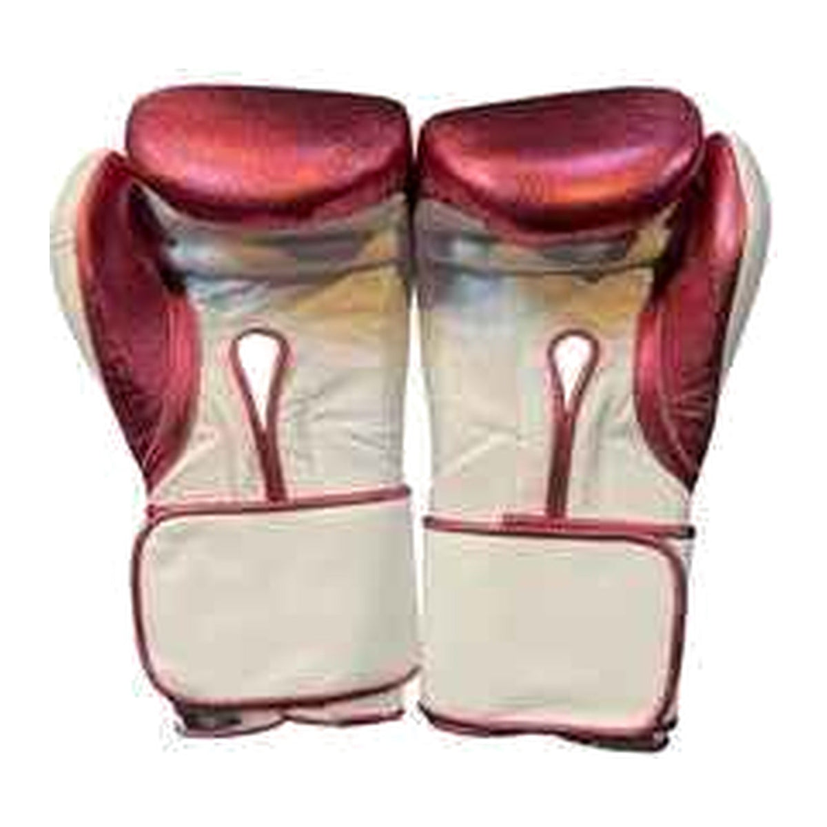 No Boxing No Life rose gold gloves close-up of metallic leather finish