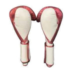 NBNL rose gold and white gloves knuckle view flat striking surface