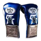 NBNL royal blue gold gloves side profile compact Mexican glove shape