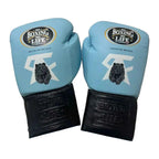 No Boxing No Life sky blue and black boxing gloves - NBNL Mexican lace-up