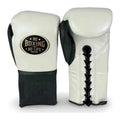 No Boxing No Life white and black boxing gloves 8oz to 20oz - NBNL horsehair Mexican lace-up