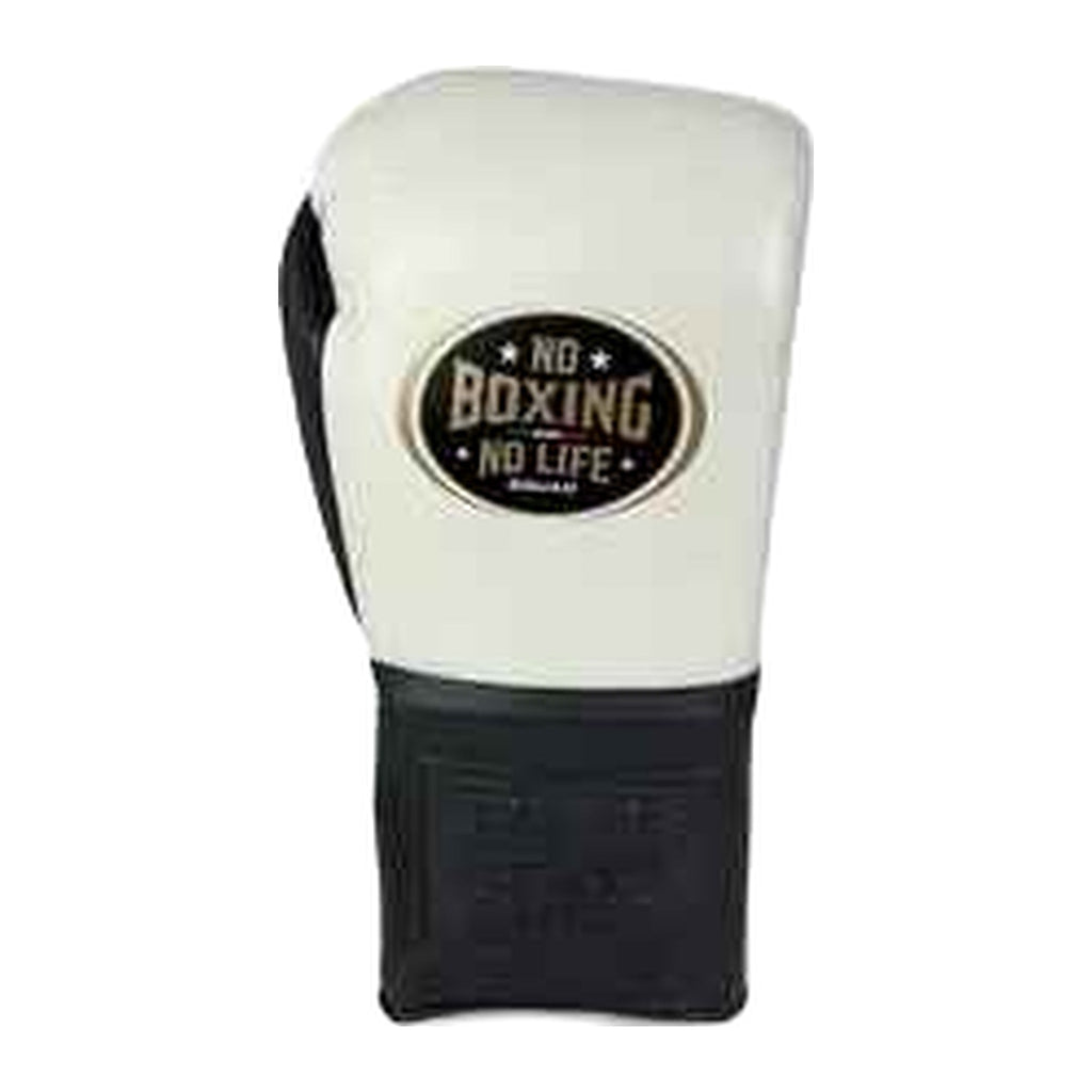 NBNL white and black gloves knuckle view flat striking surface