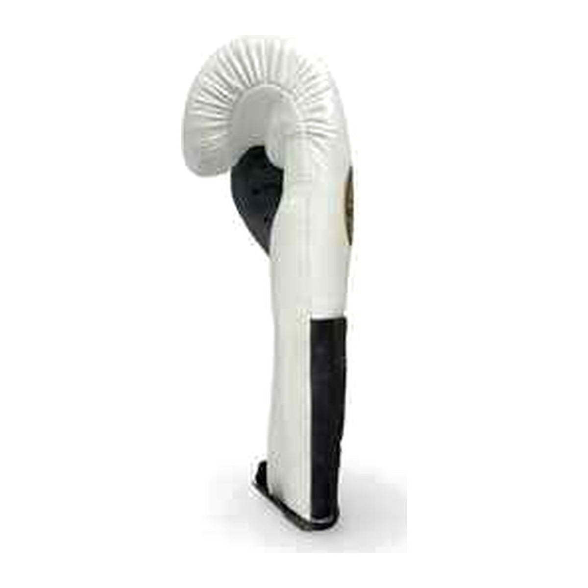 No Boxing No Life white black gloves palm view showing grip bar