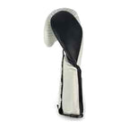 NBNL white black gloves cuff detail with embossed branding