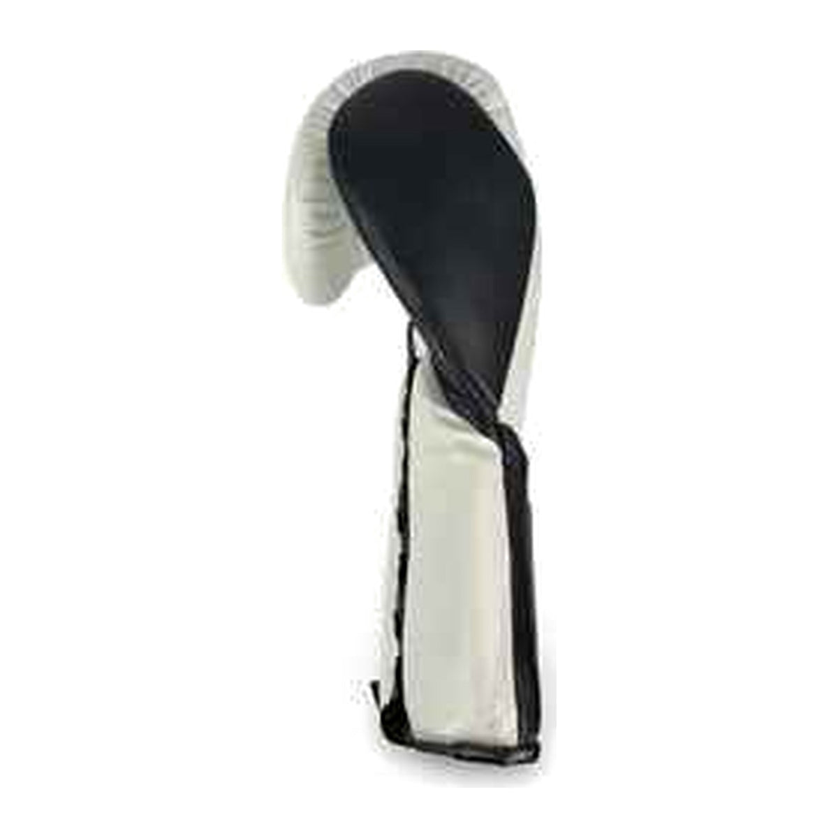 NBNL white black gloves cuff detail with embossed branding