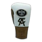 NBNL white and bronze gloves knuckle view flat striking surface