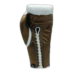 NBNL white bronze lace-up gloves palm view showing grip bar