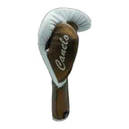 No Boxing No Life white and bronze gloves pair displayed together