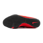 Nike Machomai 2 boxing shoes in red and black, rear view with high-top lacing