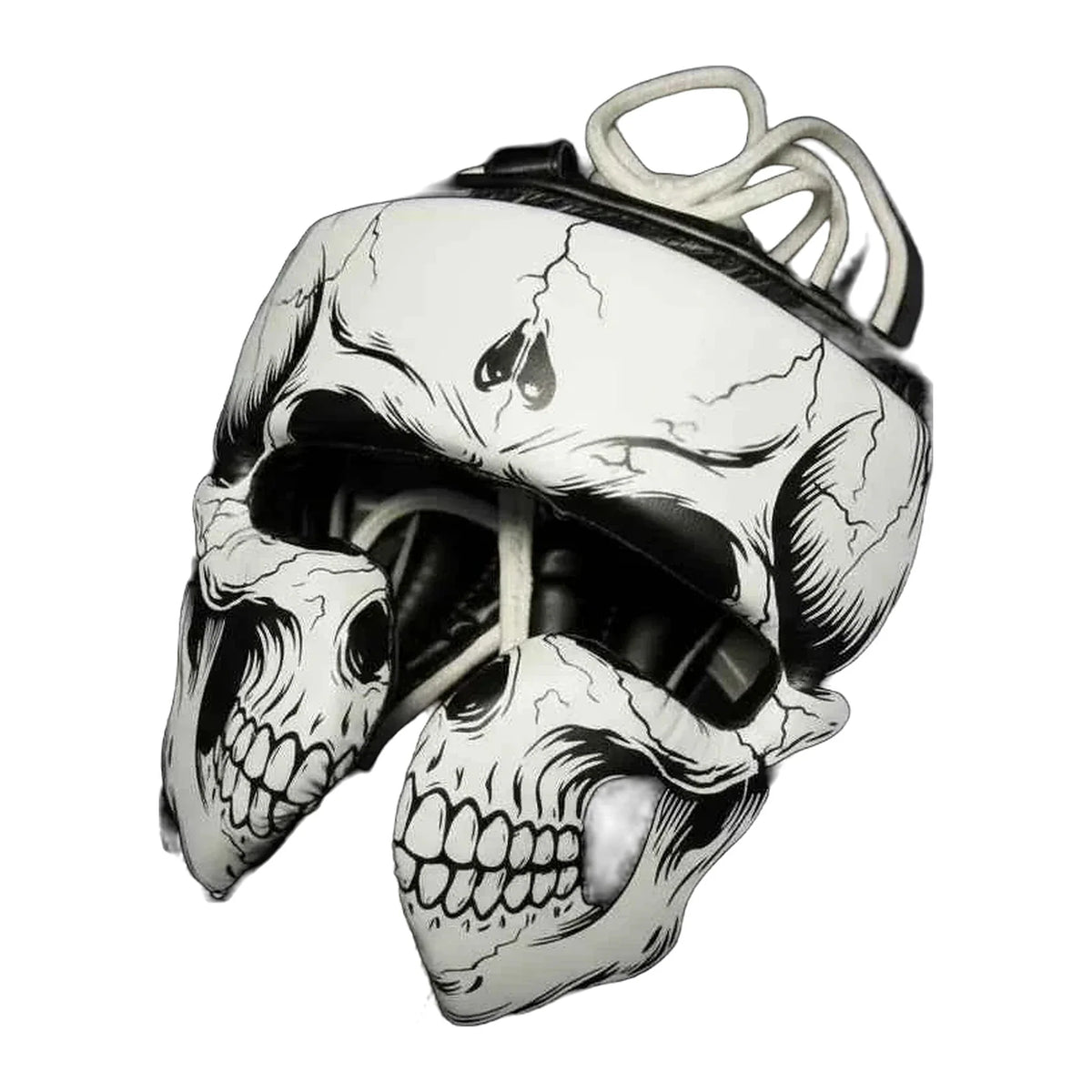 Black skeleton design boxing headgear