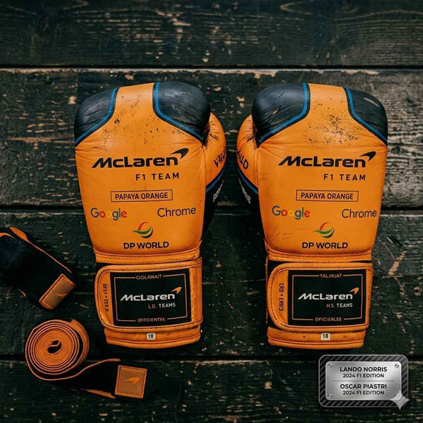McLaren F1 Boxing Gloves - Professional Papaya Orange & Black Custom Edition