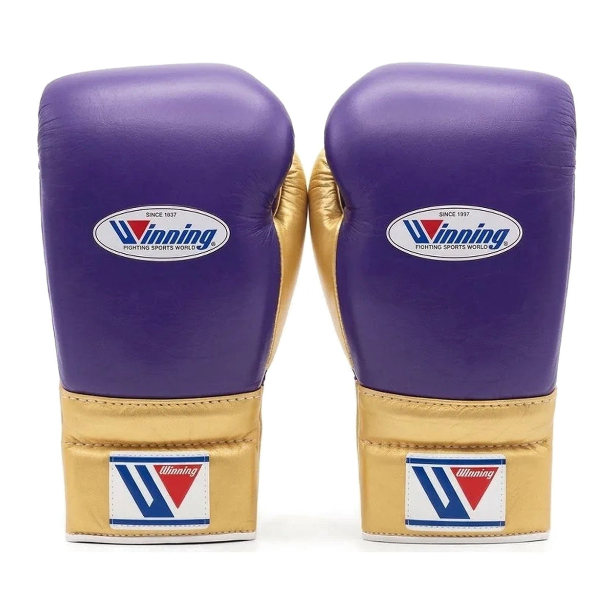 Winning Boxing Gloves Gold & Purple, side view