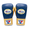 Winning Boxing Gloves Navy & Gold, side view