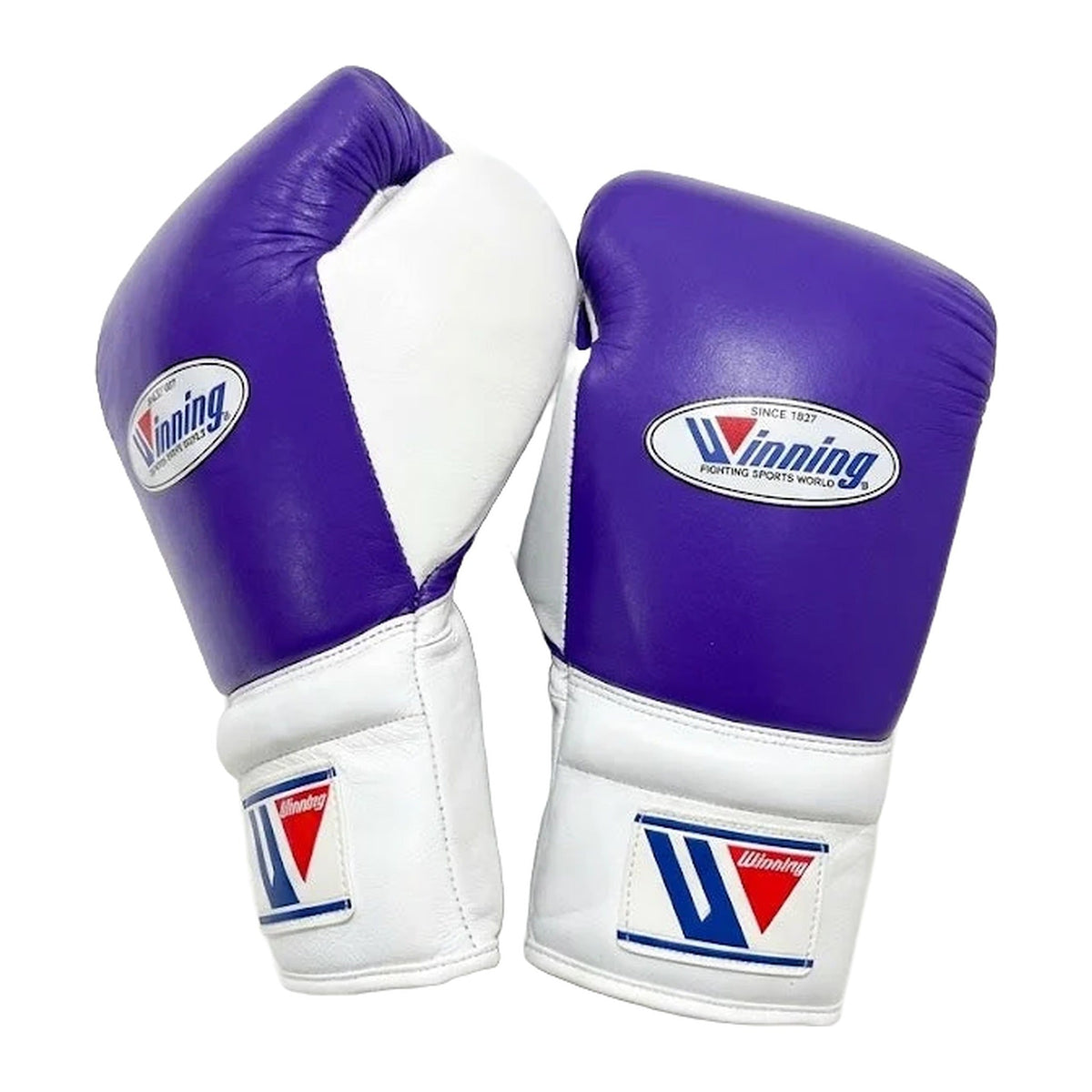 Winning Boxing Gloves White & Purple, pair view
