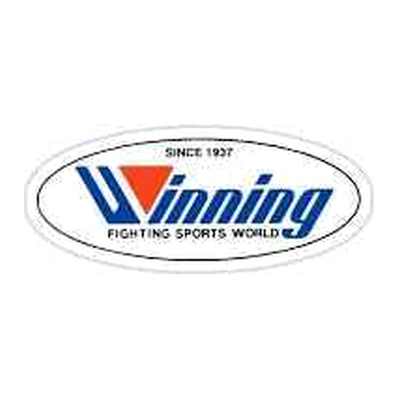Pair of Winning black lace-up boxing gloves with white laces